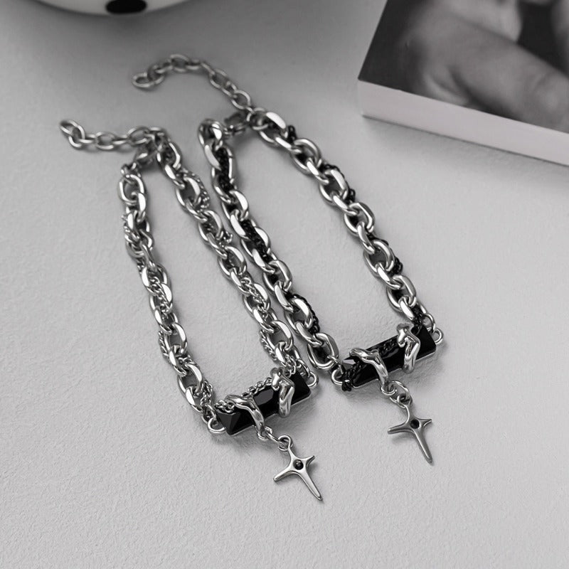 Wholesale Titanium Steel Non-fading Trendy Hip-hop Cuban Chain Bracelet